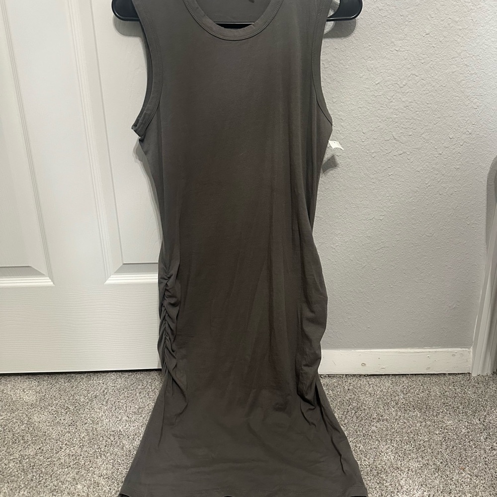 James Perse Gray Sleeveless Sheath Maxi Dress